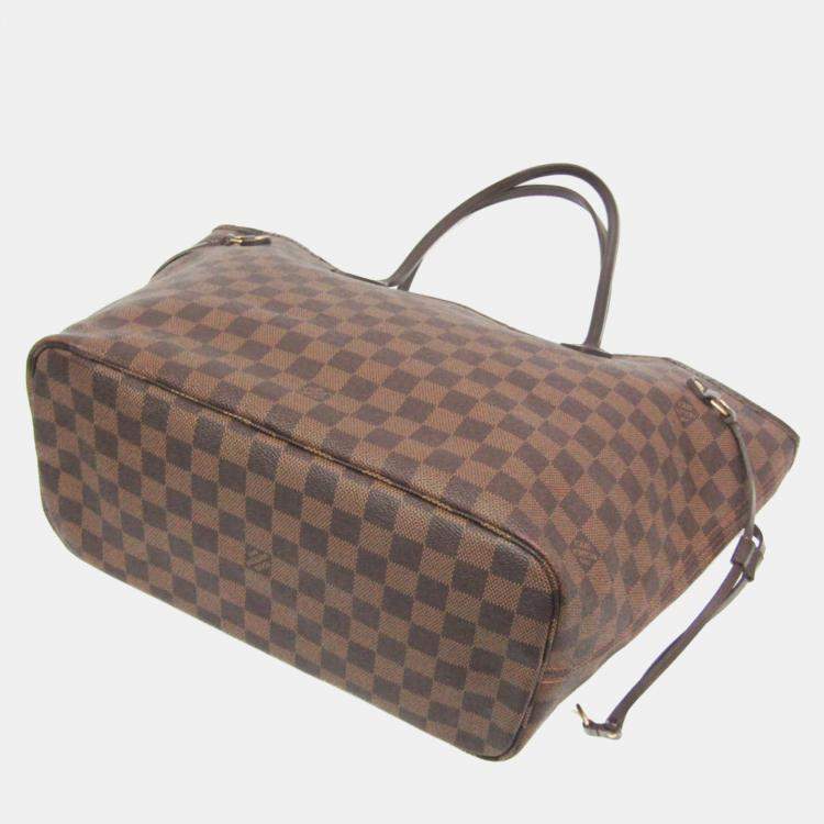 مملوكة مسبقًا Louis Vuitton Damier Neverfull MM Tote Bag Brown Ebene