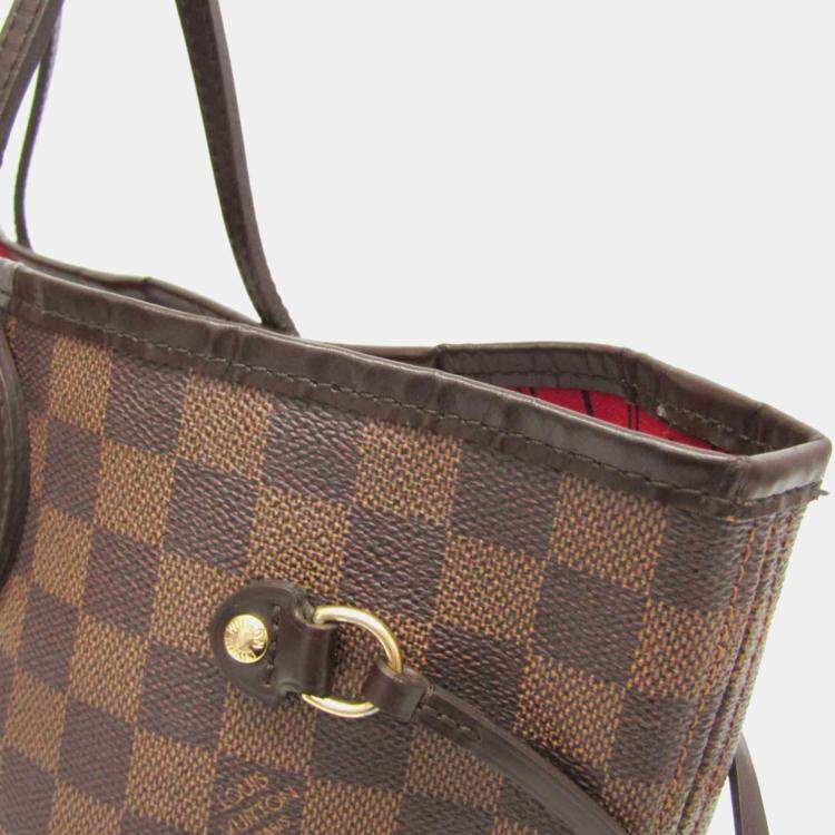 مملوكة مسبقًا Louis Vuitton Damier Neverfull MM Tote Bag Brown Ebene