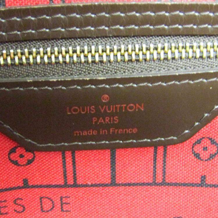 مملوكة مسبقًا Louis Vuitton Damier Neverfull MM Tote Bag Brown Ebene