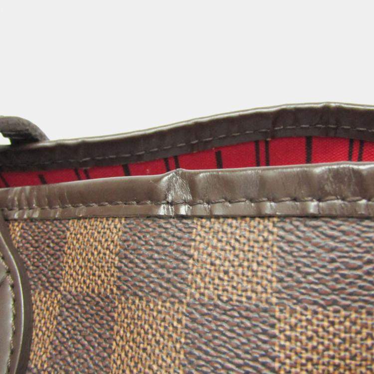 مملوكة مسبقًا Louis Vuitton Damier Neverfull MM Tote Bag Brown Ebene
