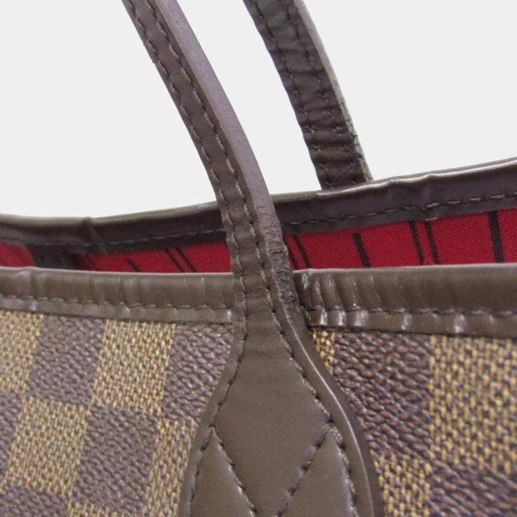مملوكة مسبقًا Louis Vuitton Damier Neverfull MM Tote Bag Brown Ebene