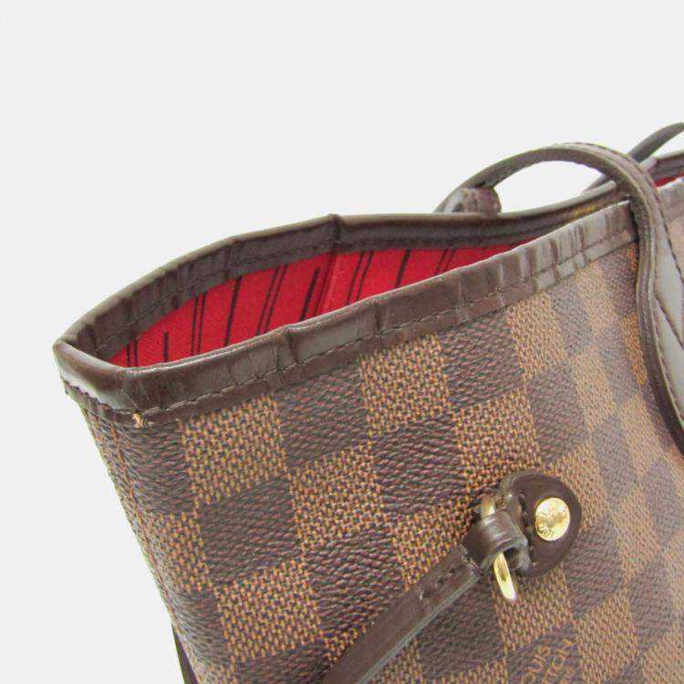 مملوكة مسبقًا Louis Vuitton Damier Neverfull MM Tote Bag Brown Ebene