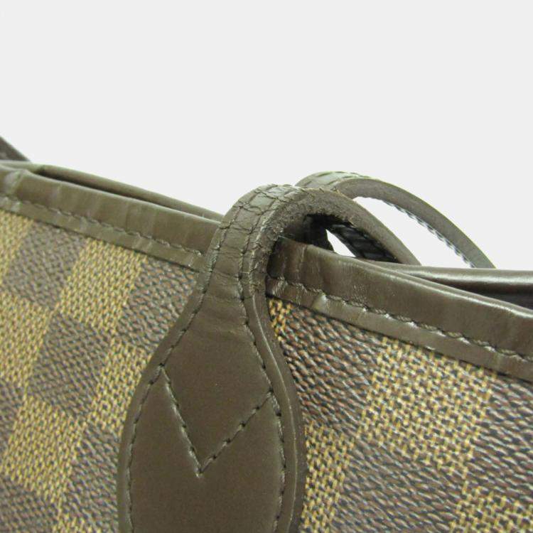 مملوكة مسبقًا Louis Vuitton Damier Neverfull MM Tote Bag Brown Ebene