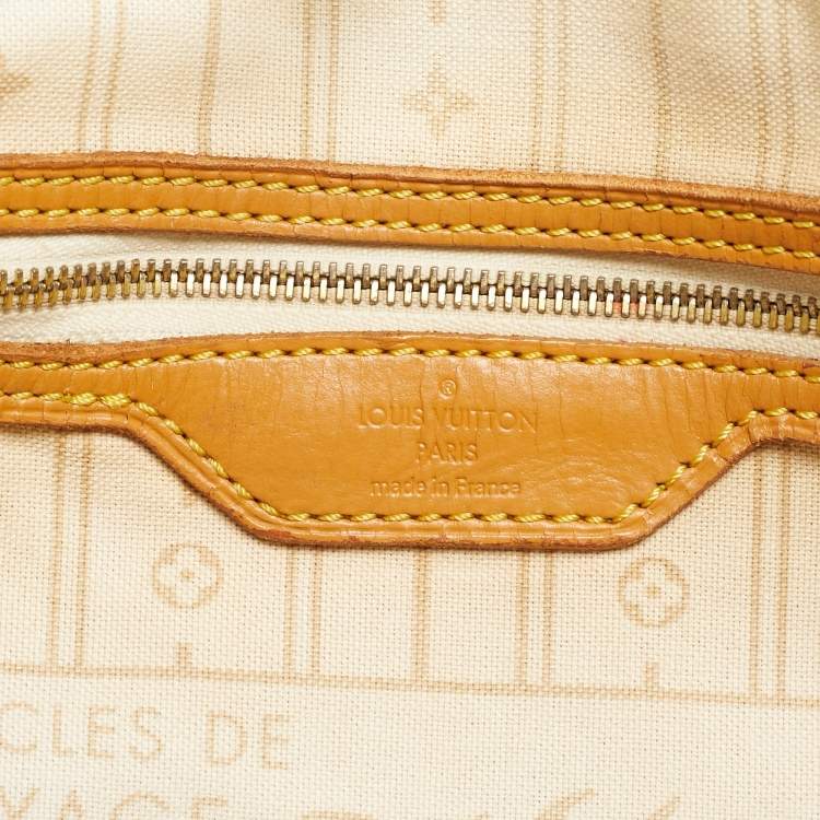 Pre Owned Louis Vuitton Neverfull MM Damier Azur Canvas Bag