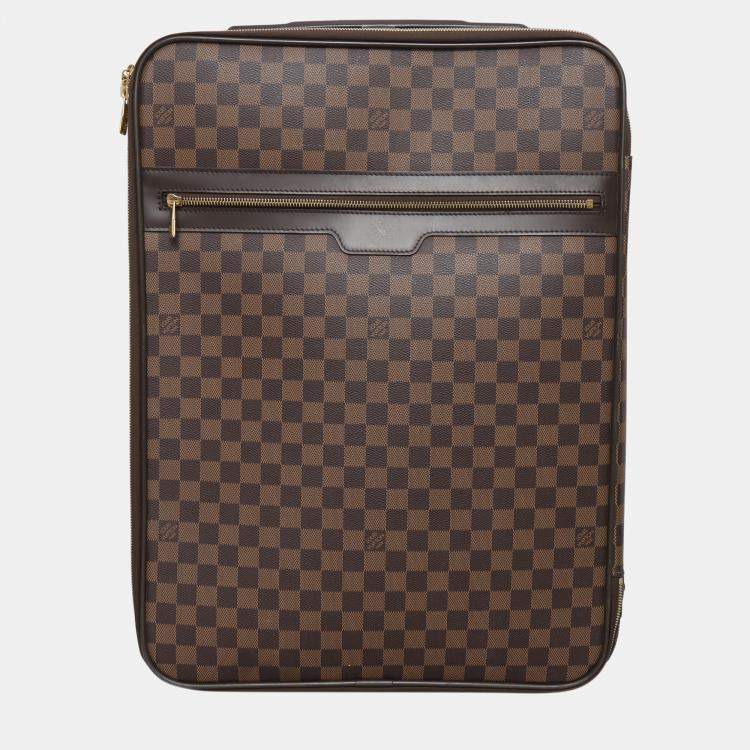 Pre Owned Louis Vuitton Damier Ebene Pegase 55 Cabin Suitcase