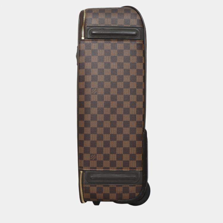 Pre Owned Louis Vuitton Damier Ebene Pegase 55 Cabin Suitcase
