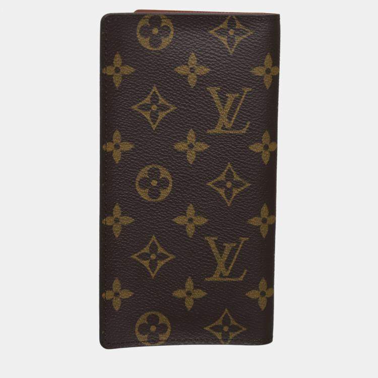 Pre Owned Louis Vuitton Brown Monogram Long Wallet