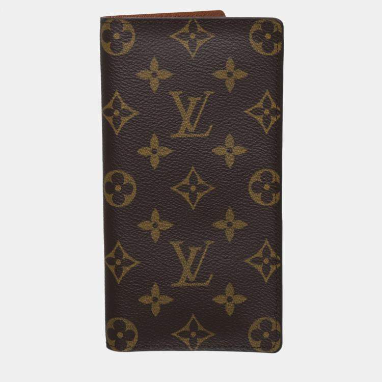 Pre Owned Louis Vuitton Brown Monogram Long Wallet