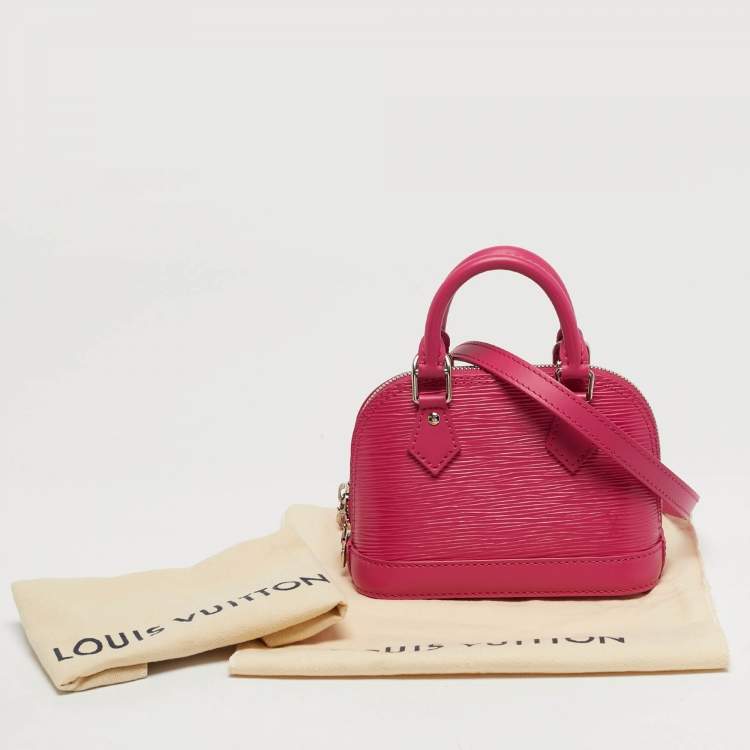 مملوكة مسبقًا Louis Vuitton Alma Nano Hot Pink Epi Leather Satchel