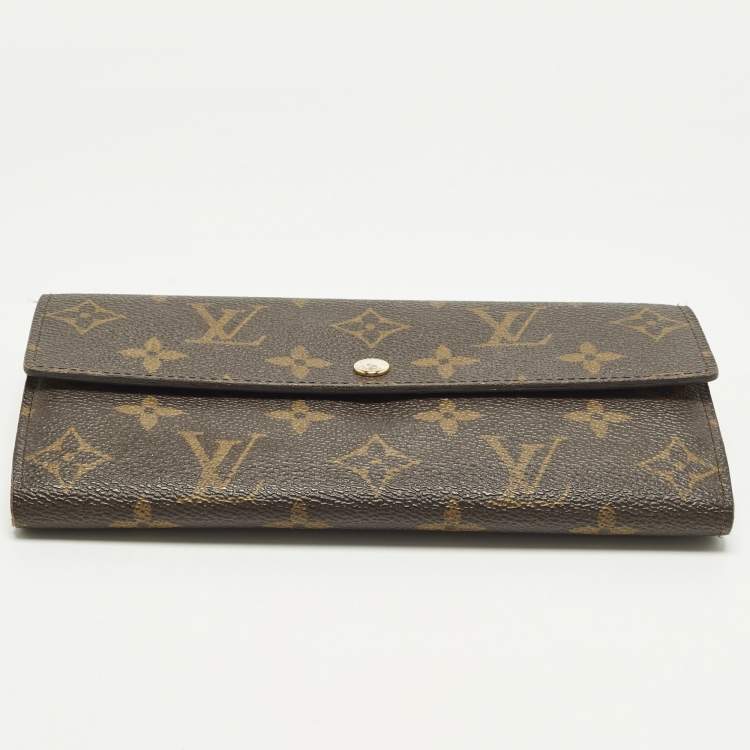 Pre Owned Louis Vuitton Sarah Monogram Canvas Continental Wallet