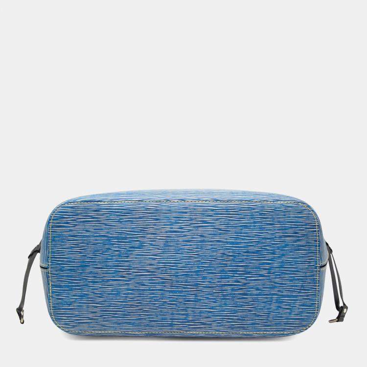 مملوكة مسبقًا Louis Vuitton Black Blue Epi Denim Neverfull MM