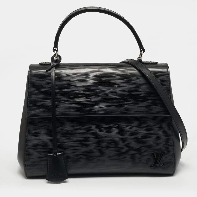 Pre Owned Louis Vuitton Cluny MM Black Epi Leather Bag