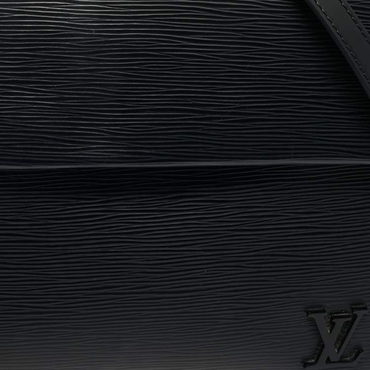 Pre Owned Louis Vuitton Cluny MM Black Epi Leather Bag