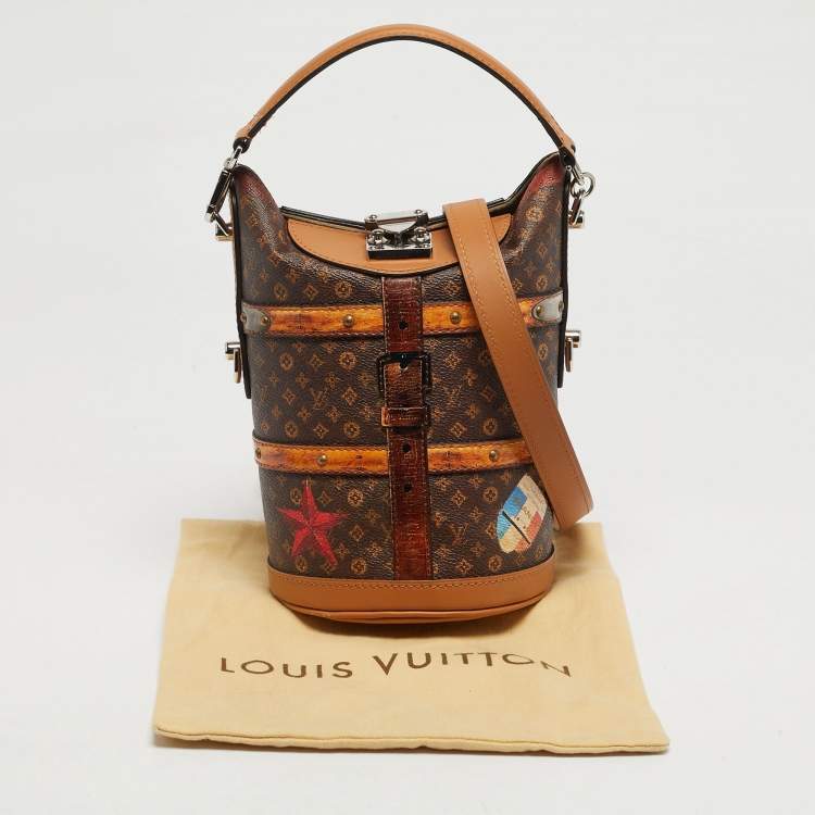 Pre Owned Louis Vuitton Time Trunk Monogram Canvas Duffle Bag