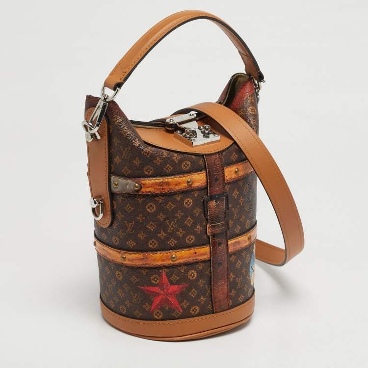 Pre Owned Louis Vuitton Time Trunk Monogram Canvas Duffle Bag