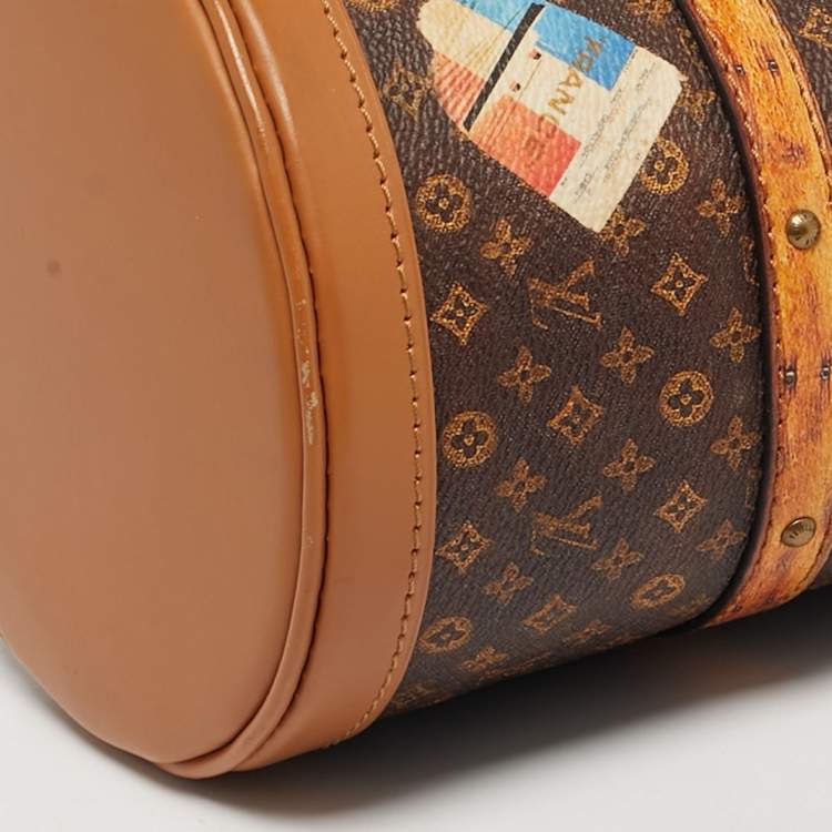 Pre Owned Louis Vuitton Time Trunk Monogram Canvas Duffle Bag