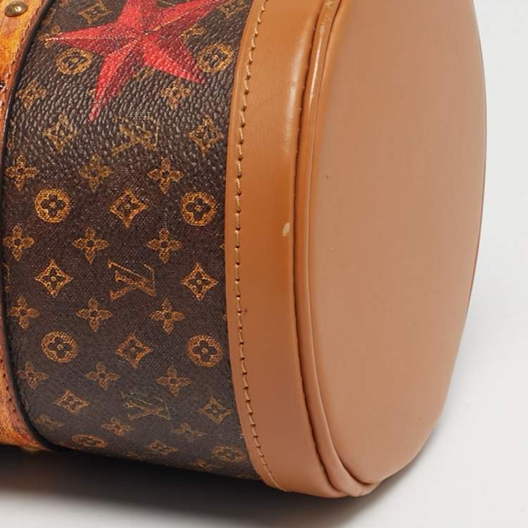 Pre Owned Louis Vuitton Time Trunk Monogram Canvas Duffle Bag