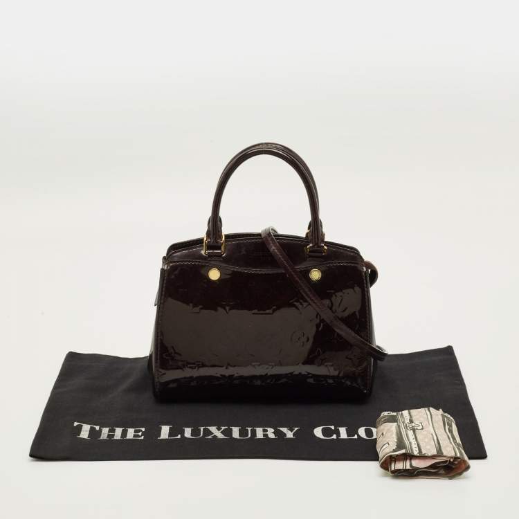 Pre Owned Louis Vuitton Brea NM PM Amarante Monogram Vernis Bag