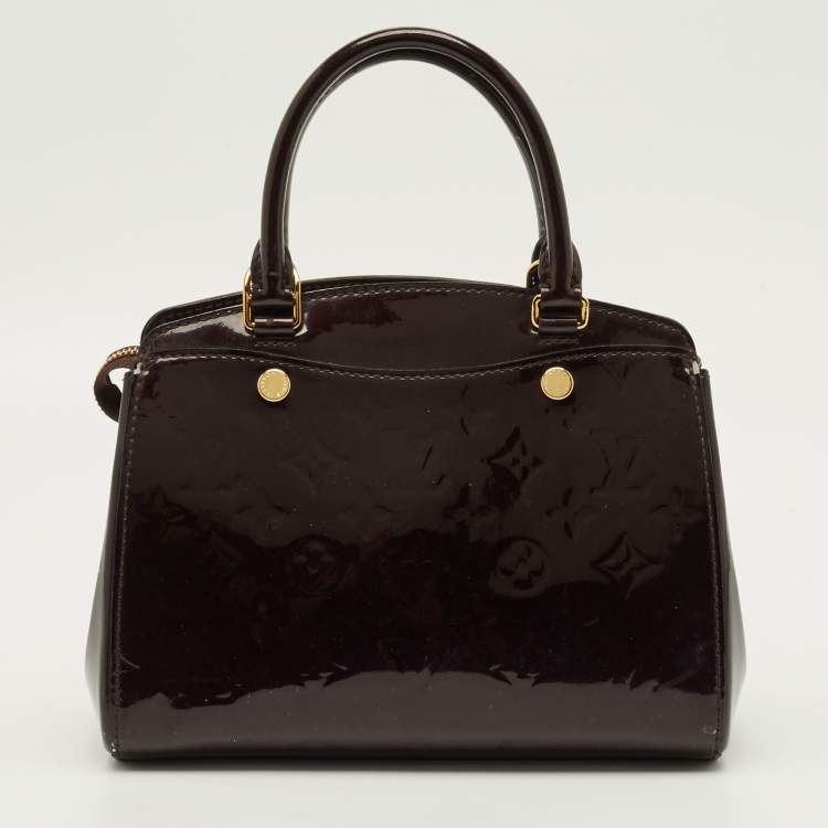Pre Owned Louis Vuitton Brea NM PM Amarante Monogram Vernis Bag