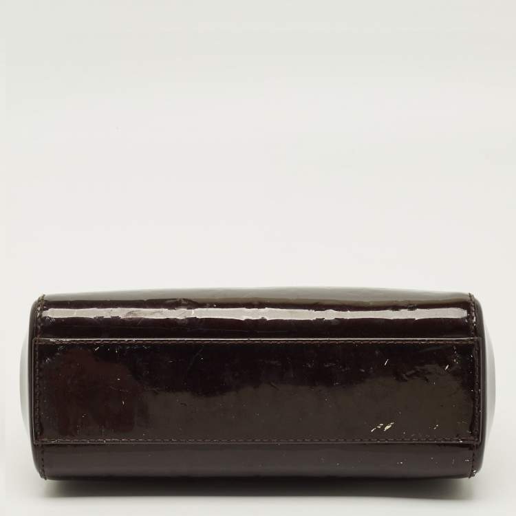 Pre Owned Louis Vuitton Brea NM PM Amarante Monogram Vernis Bag