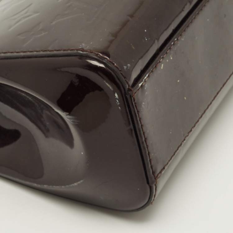 Pre Owned Louis Vuitton Brea NM PM Amarante Monogram Vernis Bag