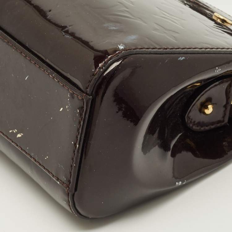 Pre Owned Louis Vuitton Brea NM PM Amarante Monogram Vernis Bag