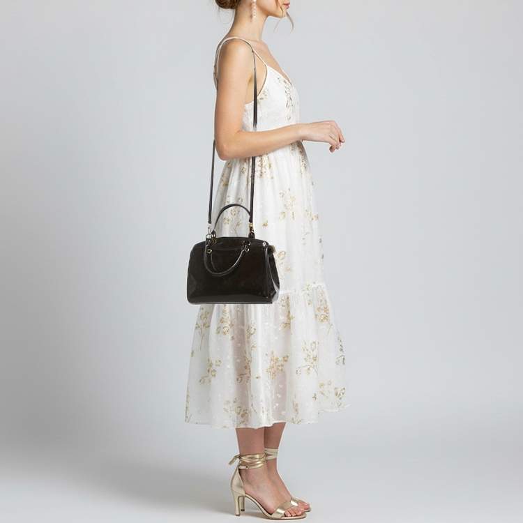 Pre Owned Louis Vuitton Brea NM PM Amarante Monogram Vernis Bag