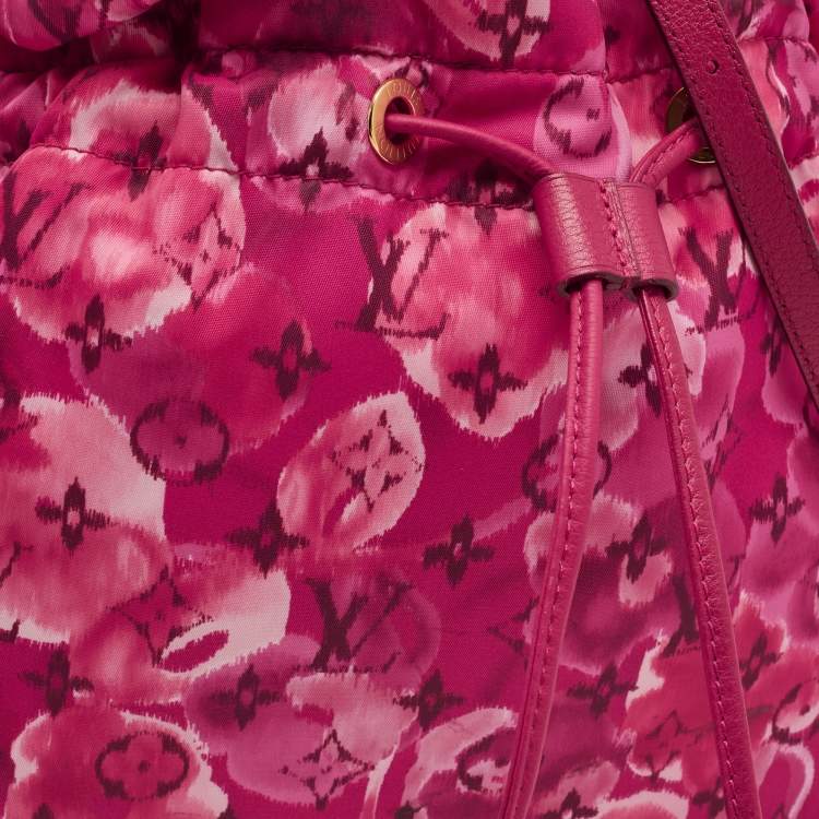 Pre Owned Louis Vuitton Noefull Limited Edition Indian Rose Monogram lkat Floral Nylon Bag
