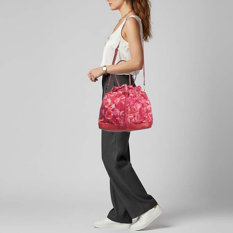 Pre Owned Louis Vuitton Noefull Limited Edition Indian Rose Monogram lkat Floral Nylon Bag