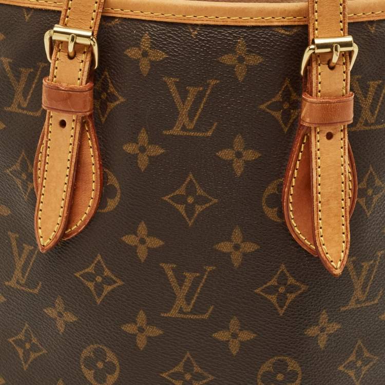 Pre Owned Louis Vuitton Petit Bucket Monogram Canvas Bag