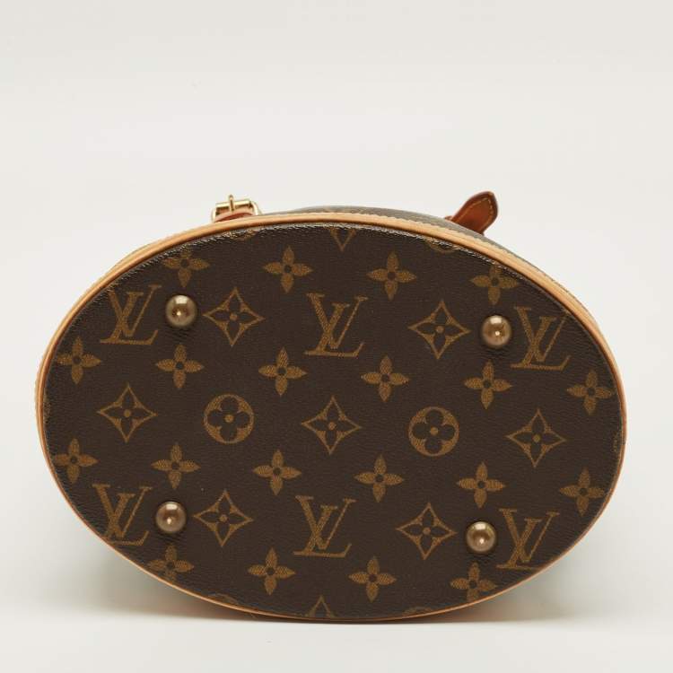 Pre Owned Louis Vuitton Petit Bucket Monogram Canvas Bag