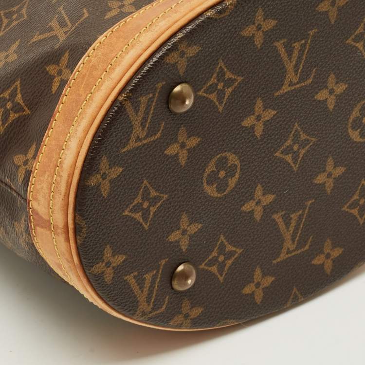 Pre Owned Louis Vuitton Petit Bucket Monogram Canvas Bag