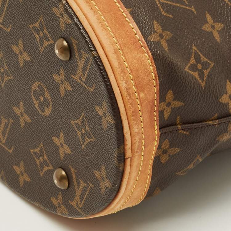 Pre Owned Louis Vuitton Petit Bucket Monogram Canvas Bag