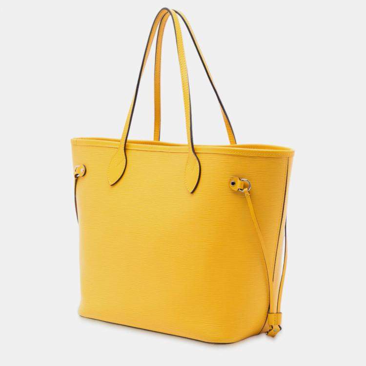 Pre Owned Louis Vuitton Yellow Epi Neverfull MM