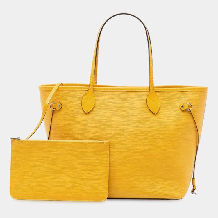 Pre Owned Louis Vuitton Yellow Epi Neverfull MM