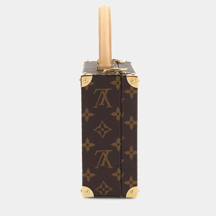 Pre Owned Louis Vuitton Monogram Panda Brown Coated Canvas Jewelry Case