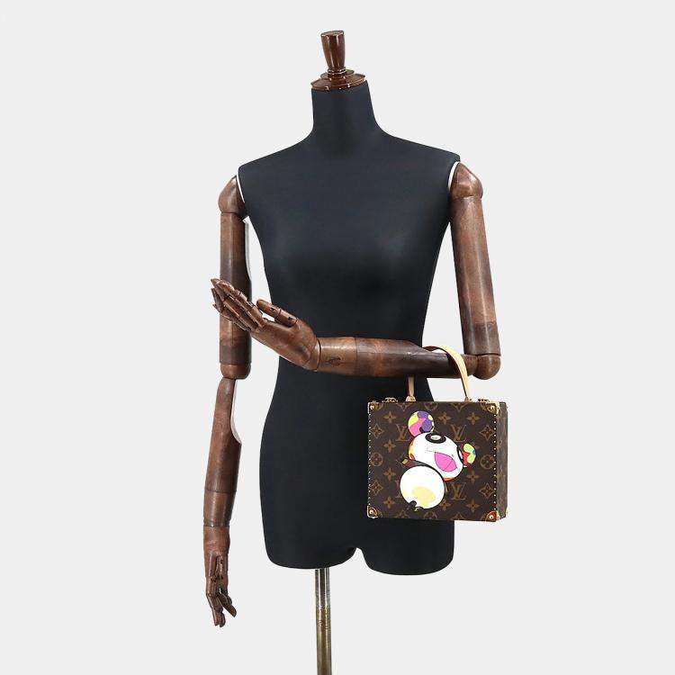 Pre Owned Louis Vuitton Monogram Panda Brown Coated Canvas Jewelry Case