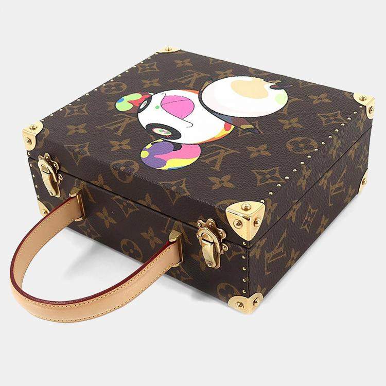Pre Owned Louis Vuitton Monogram Panda Brown Coated Canvas Jewelry Case
