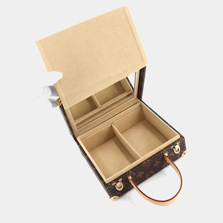 Pre Owned Louis Vuitton Monogram Panda Brown Coated Canvas Jewelry Case