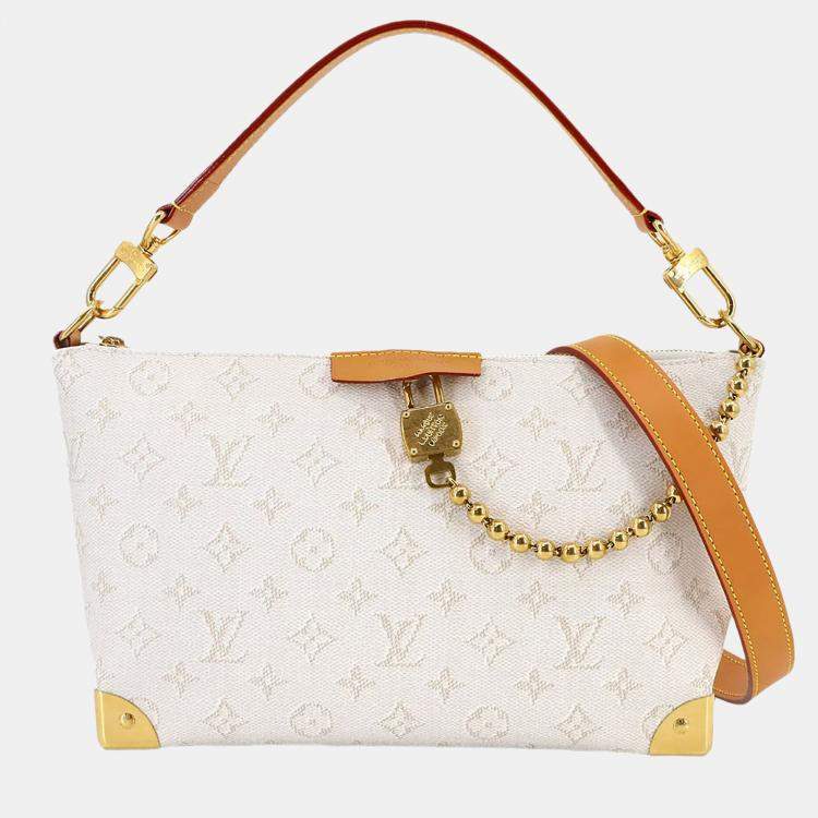 Pre Owned Louis Vuitton Bobo Trunk Off-White Monogram Canvas Handbag