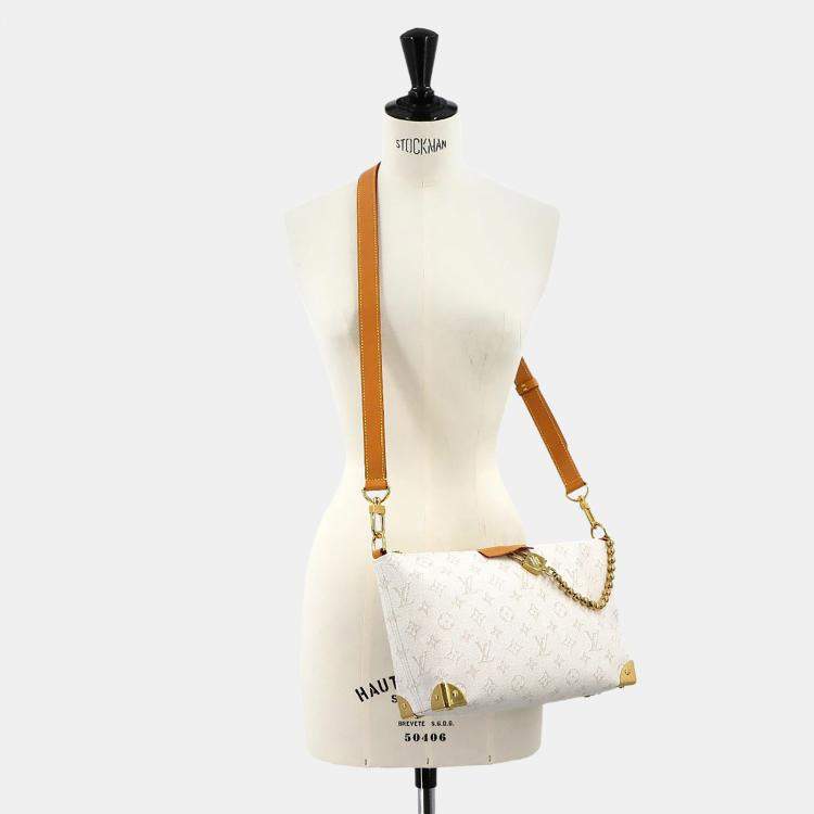 Pre Owned Louis Vuitton Bobo Trunk Off-White Monogram Canvas Handbag