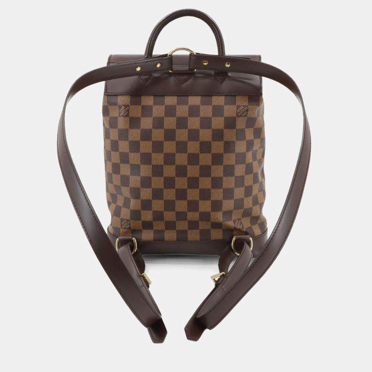 Pre Owned Louis Vuitton Soho Ebene Damier Canvas Backpack
