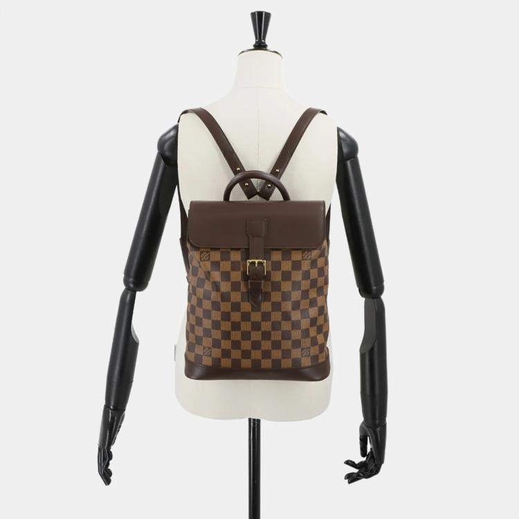 Pre Owned Louis Vuitton Soho Ebene Damier Canvas Backpack