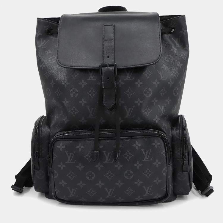 مملوكة مسبقًا Louis Vuitton Trio Backpack Black Monogram Eclipse Canvas Backpack
