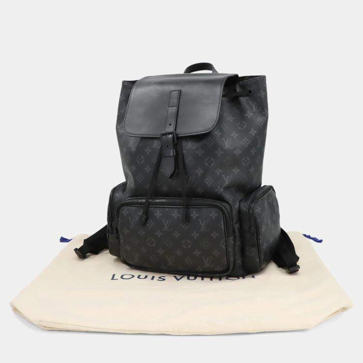 مملوكة مسبقًا Louis Vuitton Trio Backpack Black Monogram Eclipse Canvas Backpack