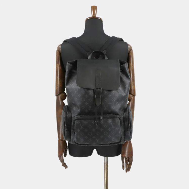 مملوكة مسبقًا Louis Vuitton Trio Backpack Black Monogram Eclipse Canvas Backpack