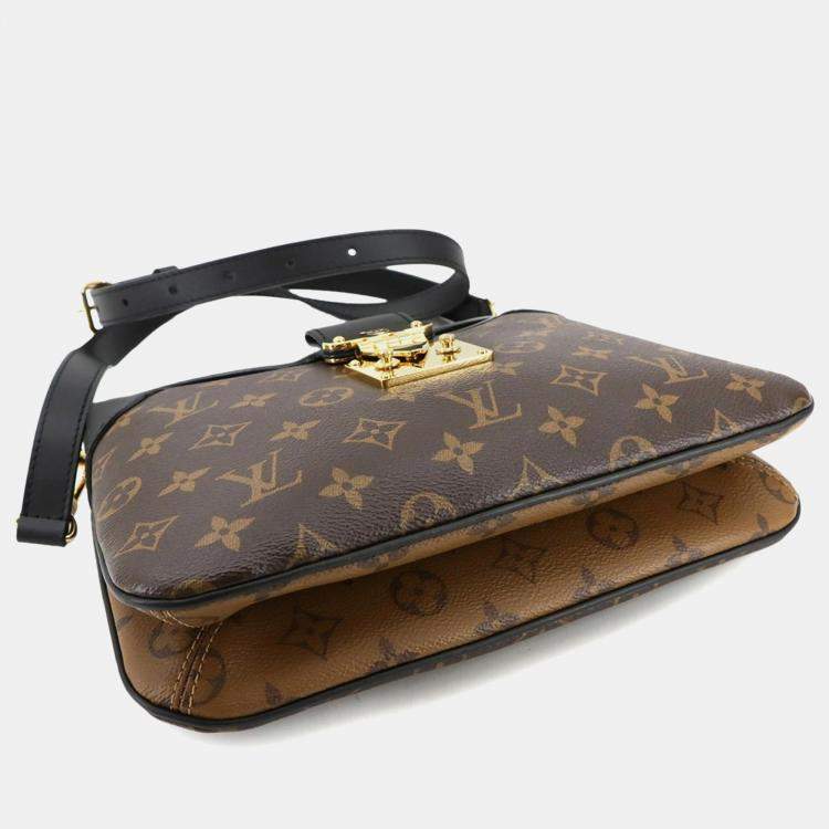 Pre Owned Louis Vuitton Twinny Brown Monogram Reverse Canvas Shoulder Bag