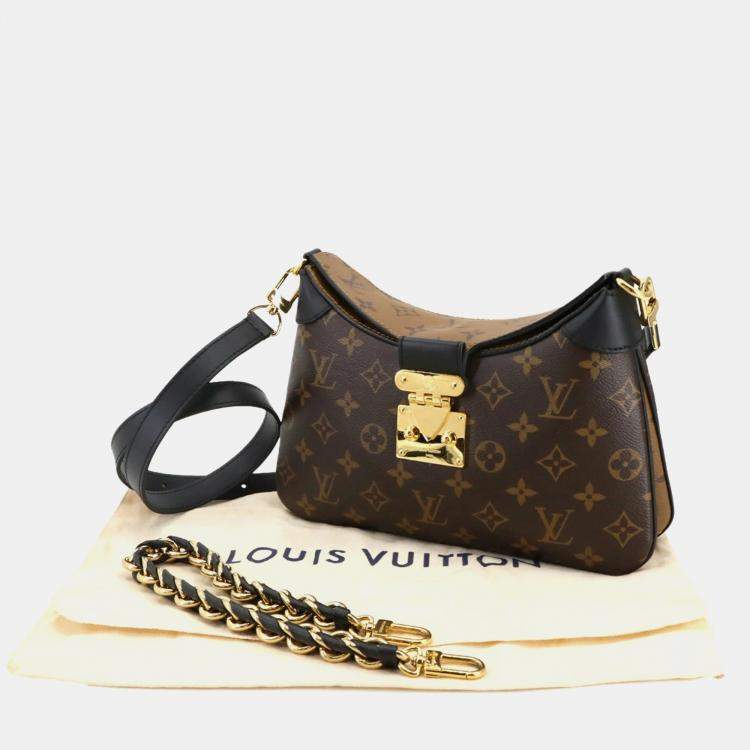 Pre Owned Louis Vuitton Twinny Brown Monogram Reverse Canvas Shoulder Bag