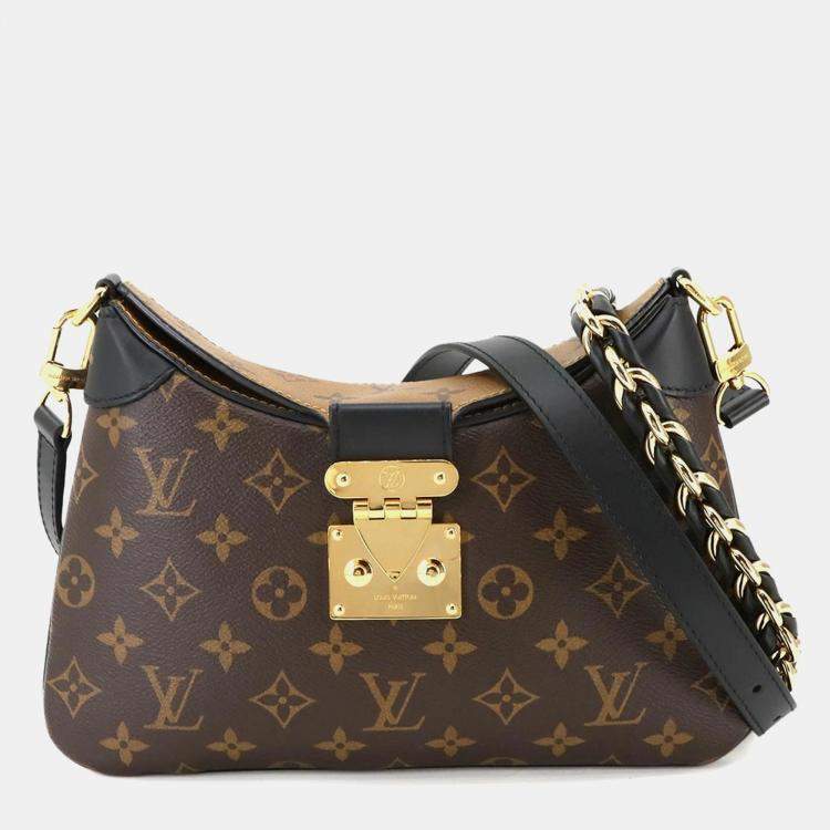 Pre Owned Louis Vuitton Twinny Brown Monogram Reverse Canvas Shoulder Bag