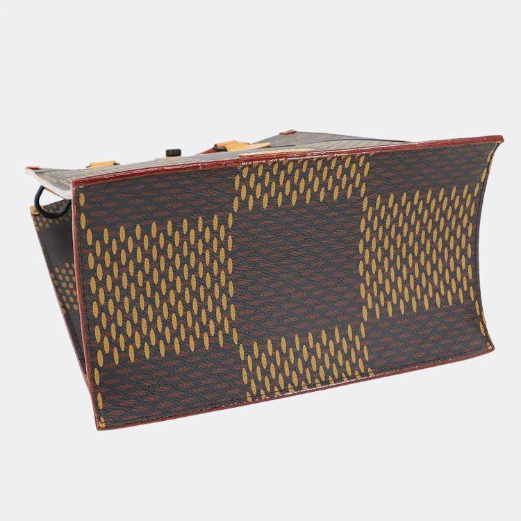 Pre Owned Louis Vuitton Giant Damier Mini Tote Ebene Damier Canvas Shoulder Bag